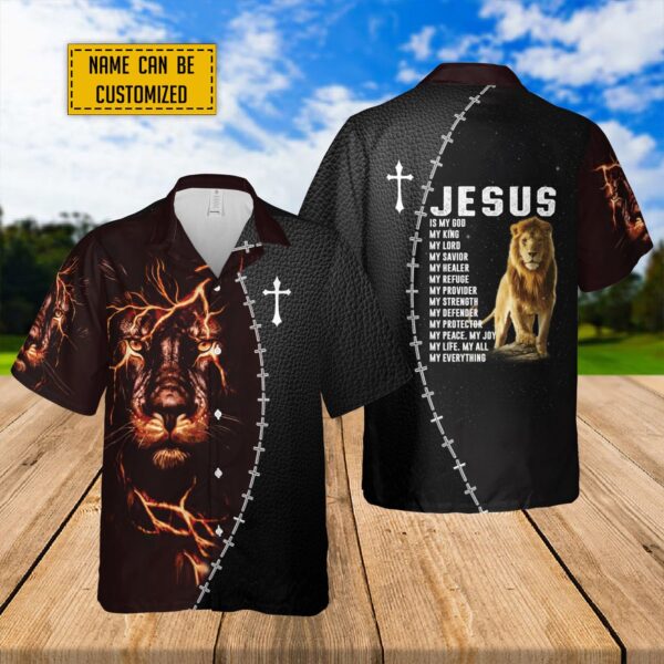 Personalized Hawaiian Jesus Gift Set: Lion Lovers Vibes Shirts