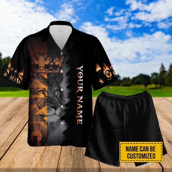 Customized Name Hawaiian Lion Boyfriend Cloths – Don t Quit Jesus is with You