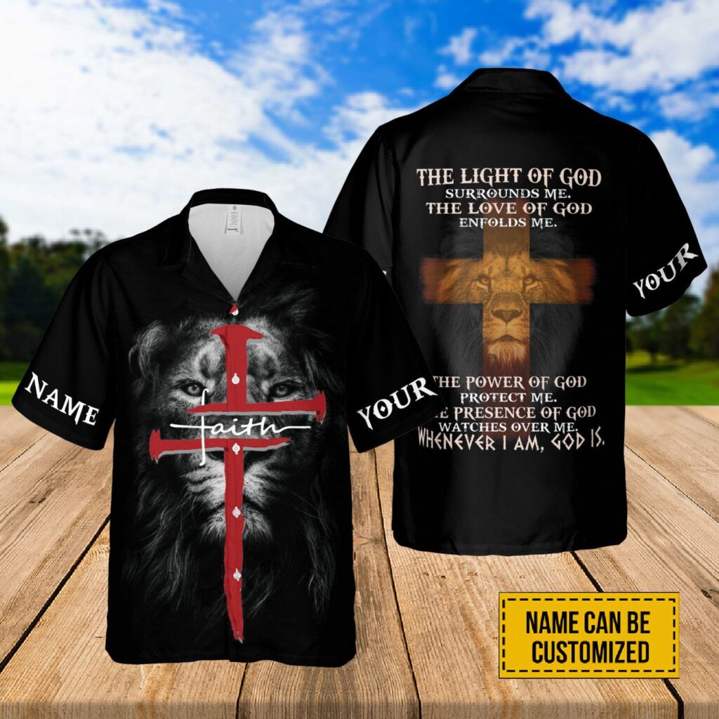 Personalized Hawaiian Christian Shirt with Jesus Quote: The Light and Love of God Personalized Hawaiian Christian Shirt with Jesus Quote: The Light and Love of God