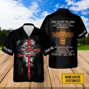 Personalized Hawaiian Christian Shirt with Jesus Quote: The Light and Love of God