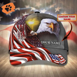Personalized Usa Flag Cap Hat Independence’S Day Baseball Cap Hat, Christian Jesus Hat Trucker Classic Hats Gift