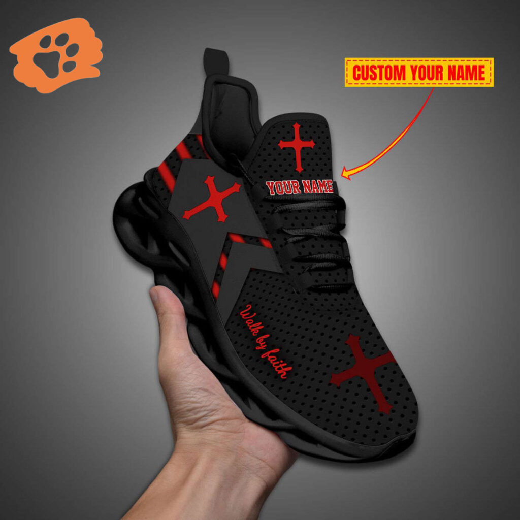 Personalized Walk By Faith Jesus Max Soul Shoes Red Gift Personalized Walk By Faith Jesus Max Soul Shoes Red Gift