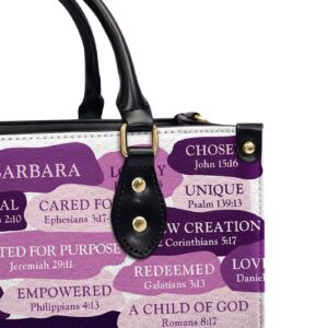 Custom Leather Zippered Handbag: What God Says About You Spiritual Gift for Worship Members 1