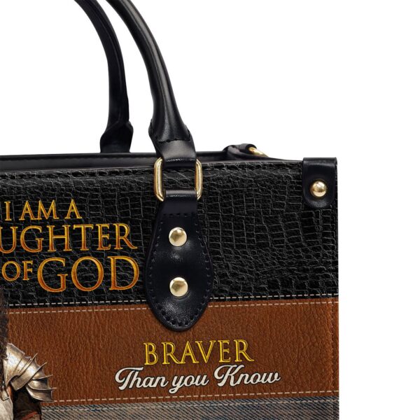 Custom Leather Handbag with Zipper & Handle Religious Gift for Worship Friends Daughter of God Gift