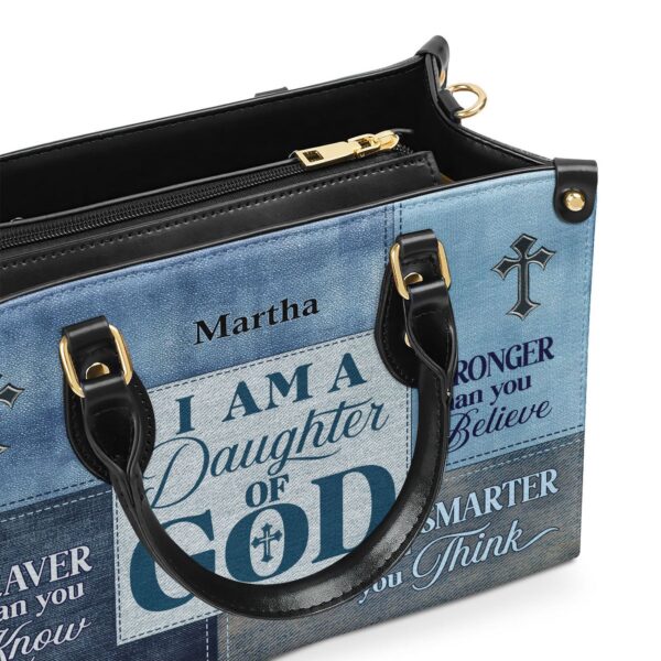 Custom Zippered Leather Handbag: Religious Gift for Worship Friends and Daughters of God