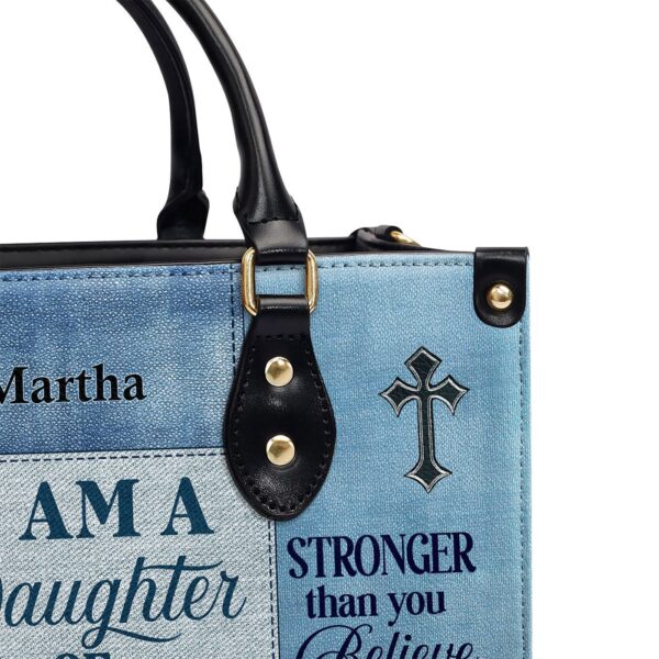 Personalized Zippered Leather Handbag: Religious Gift for Worship Friends & Daughter of God