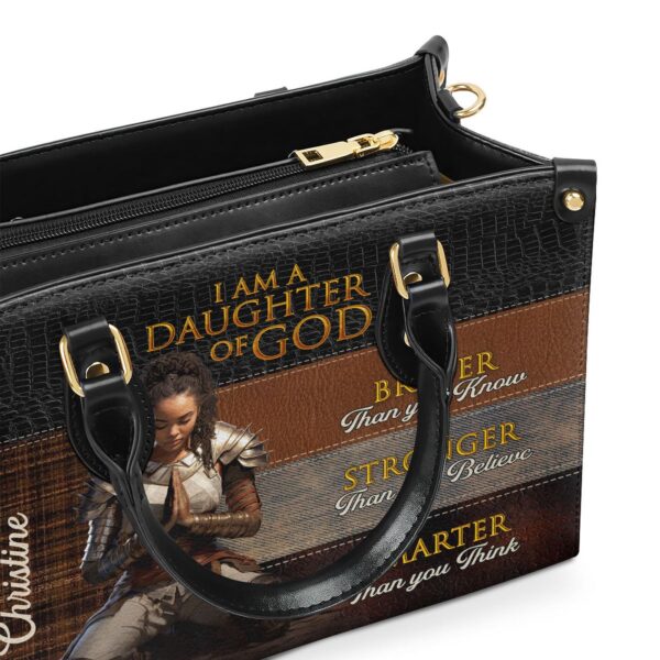 Personalized Zippered Leather Handbag: Religious Gift for Worship Friends & Daughters of God