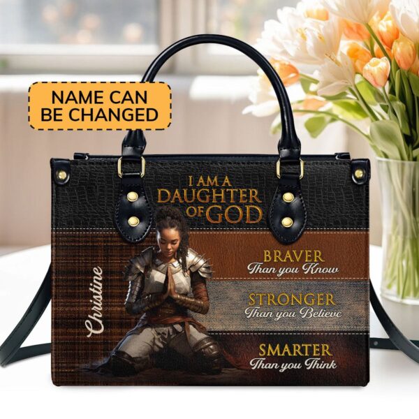 Custom Leather Handbag with Zipper & Handle Religious Gift for Worship Friends Daughter of God Gift