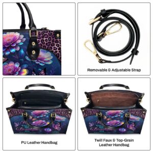 Personalized Zippered Leather Handbag Religious Gift for Worship Friends He Calls Me Beautiful One 1