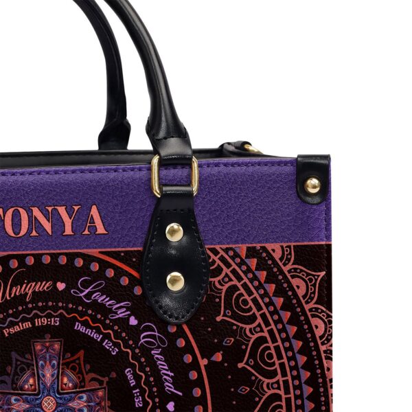 Custom Leather Handbag with Handle Religious Gift for Worship Friends I Am Gift