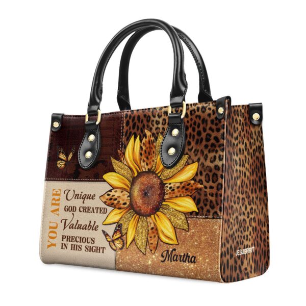 Customized Leather Handbag: Religious Gift for Worship Friends You Are God s Creation