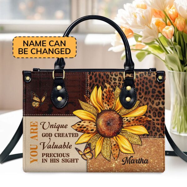 Customized Leather Handbag: Religious Gift for Worship Friends You Are God s Creation