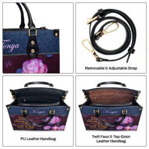 Proverbs 31:30 Personalized Leather Handbag Scripture Gifts for Christian Women 1