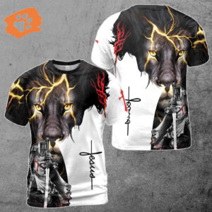 Religious Jesus Lion Knight Templar 3D T-Shirt S-5XL