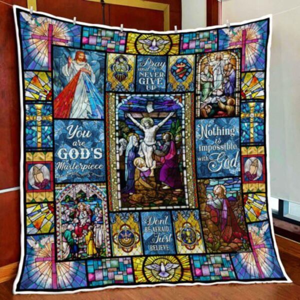 Resurrection of Jesus Christ Quilt Blanket