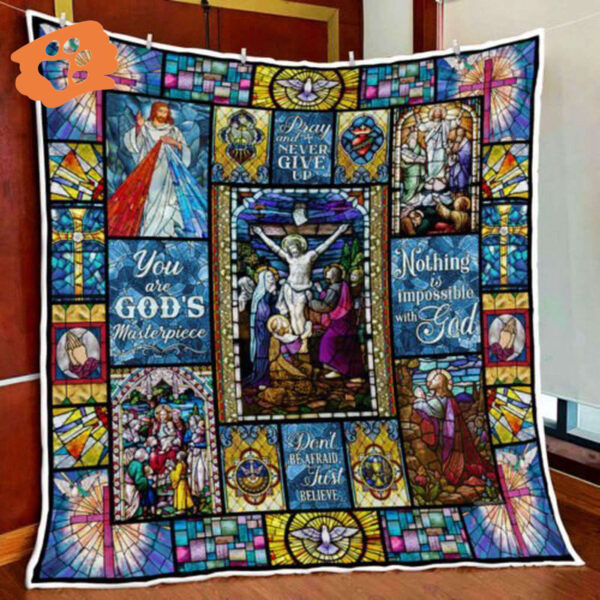 Resurrection of Jesus Christ Quilt Blanket