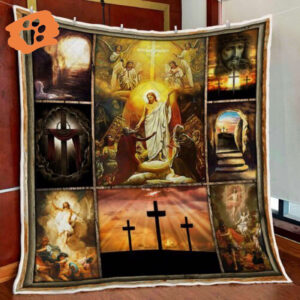 Resurrection of Jesus Easter Quilt Blanket