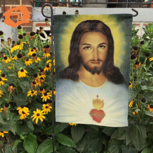 Sacred Heart of Jesus Flag: Devotion Banner for God s Garden and Savior