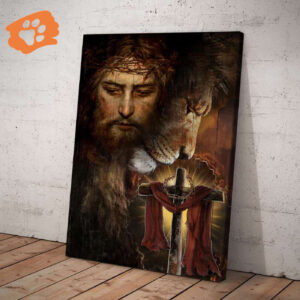 Sadness Jesus and Lion Poster for Home Decor Gift