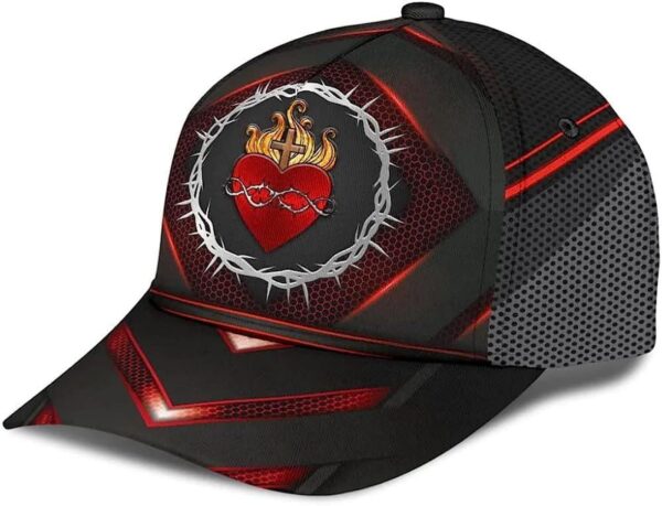 Sarced Heart Of Jesus Crown Of Thorns Baseball Cap Hat  Trucker Classic Hats Gift