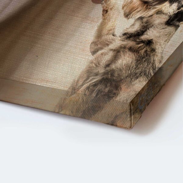 Schnauzer Portrait Poster Home Decor Gift – Dog Lover Wall Art with Jesus Hand – Unique Dog Portrait Prints
