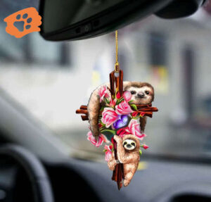 Sloth Roses and Jesus 2-Sided Ornament: Unique and Meaningful Home Decor