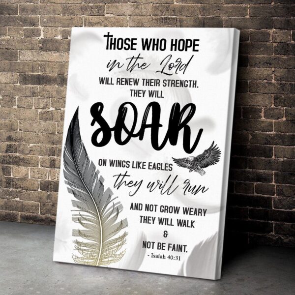 Soar On Wings Like Eagles – Unique Jesus Canvas Jesus Gift