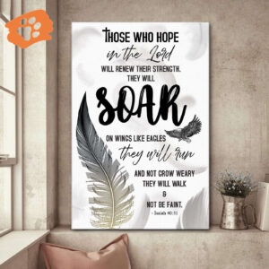 Soar On Wings Like Eagles – Unique Jesus Canvas Jesus Gift