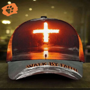 <span>Jesus Walk by Faith Beautiful Picture 3D Printed Classic Cap Trucker Classic Hats Custom Hats Gifts For Men & Women</span>