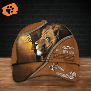<span>Lion Of Judah Jesus Faith Over Fear Hat Faith Hope Love Christian Classic Cap Trucker Classic Hats Custom Hats Gifts For Men & Women</span>