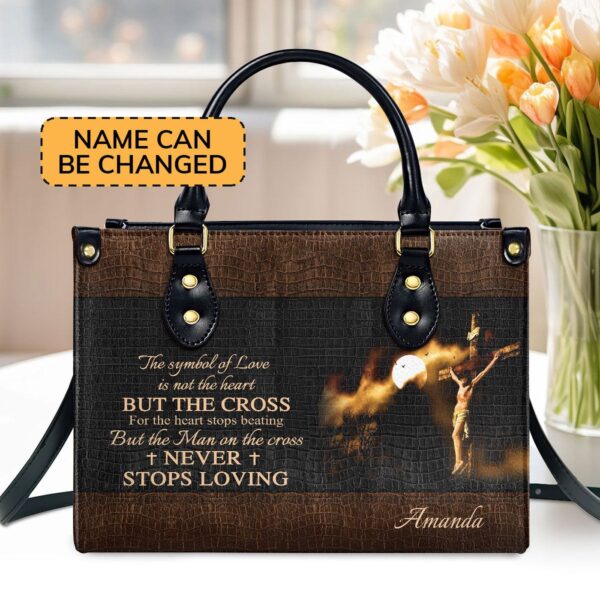 Unique Jesus Leather Handbag – Symbol of Love and Faith – NUH264