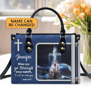 Custom Jesus Leather Handbag - Personalized Design - HIHN302