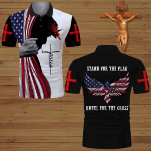 Stand for the Flag Kneel for the Cross All Over Printed Shirt - Christian Gift Idea Hawaii