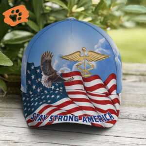 Stay Strong America Eagle And Nurse Sign Baseball Cap, Christian, Jesus Hat Trucker Classic Hats Gift