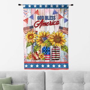 Sunflower American Flag Garden: God Bless America Home Decor for Independence Day Gifts 3