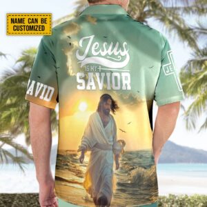 Custom Jesus Beach Sunset Hawaiian Shirt - Jesus Summer Aloha Shirt - Gift For Jesus Lover 3