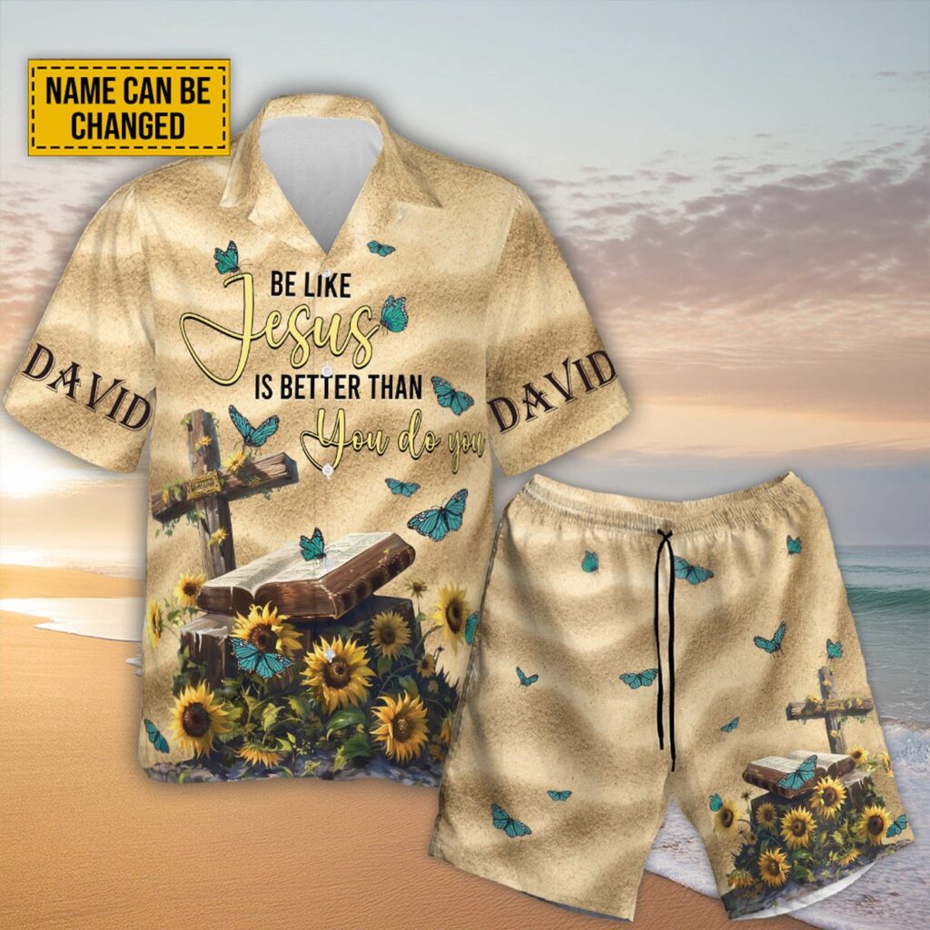 Custom Jesus Cross Sunflower Hawaiian Shirt – Be Like Jesus Set Christian Butterfly Hawaii Gift Custom Jesus Cross Sunflower Hawaiian Shirt – Be Like Jesus Set Christian Butterfly Hawaii Gift