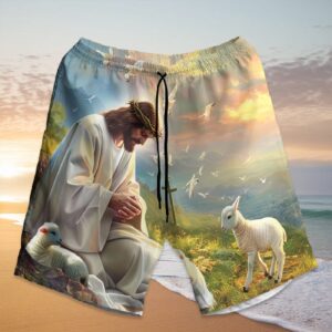 Customized Lamb Of God Hawaiian Shirt Be Like Jesus Is Better Christ Cross Bird Hawaii Set Aloha Beach Gifts 3