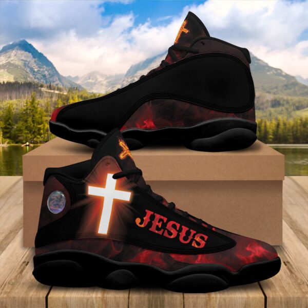 Teesdily Jesus Basketball Shoes, Walk By Faith, Christian Sneaker, Family Gift, God Running Shoes, Sacred Jesus Shoes