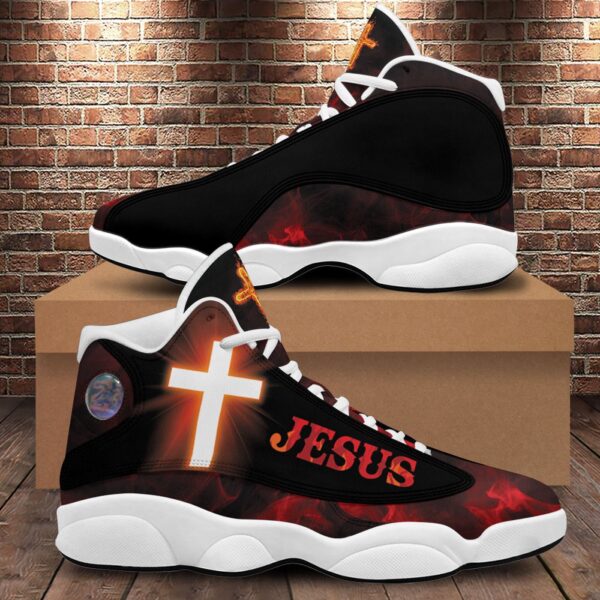Teesdily Jesus Basketball Shoes, Walk By Faith, Christian Sneaker, Family Gift, God Running Shoes, Sacred Jesus Shoes