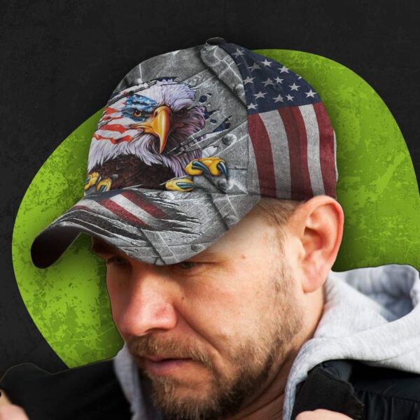 The Eagle American Flag Classic Hat, Christian Baseball Cap, Jesus Hat Trucker Classic Hats Gift