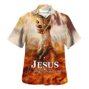 Hand of God Jesus Savior Men s Christian Hawaiian Shirt - Perfect Gift for Christian