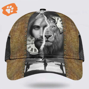 The Lion And Jesus Face Classic Hat Baseball Cap Hat  Trucker Classic Hats Gift
