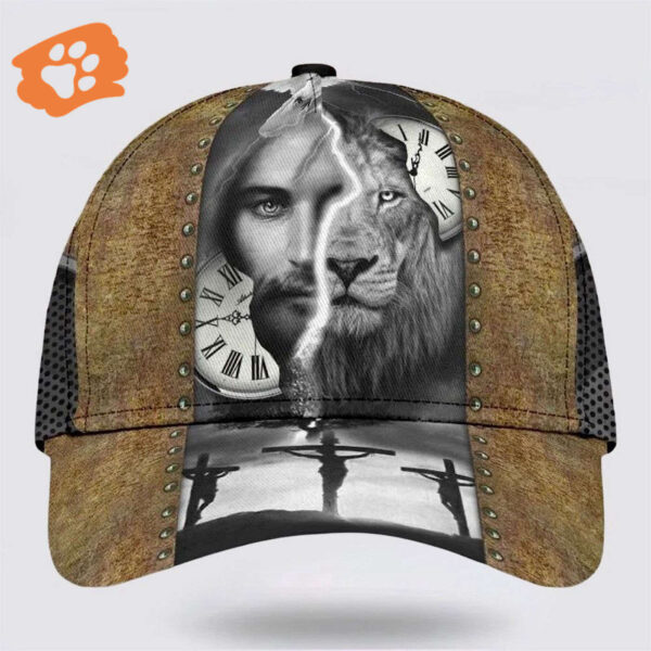 The Lion And Jesus Face Classic Hat Baseball Cap Hat  Trucker Classic Hats Gift