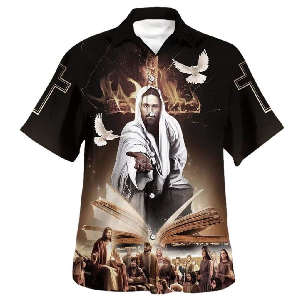 Lion of Judah Jesus Hawaiian Shirt for Men – Christian Gift Lion of Judah Jesus Hawaiian Shirt for Men – Christian Gift