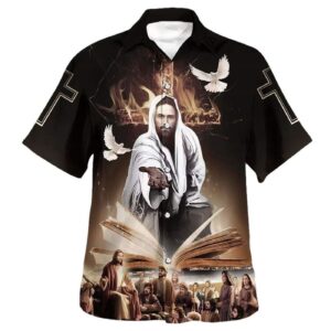 Lion of Judah Jesus Hawaiian Shirt for Men - Christian Gift