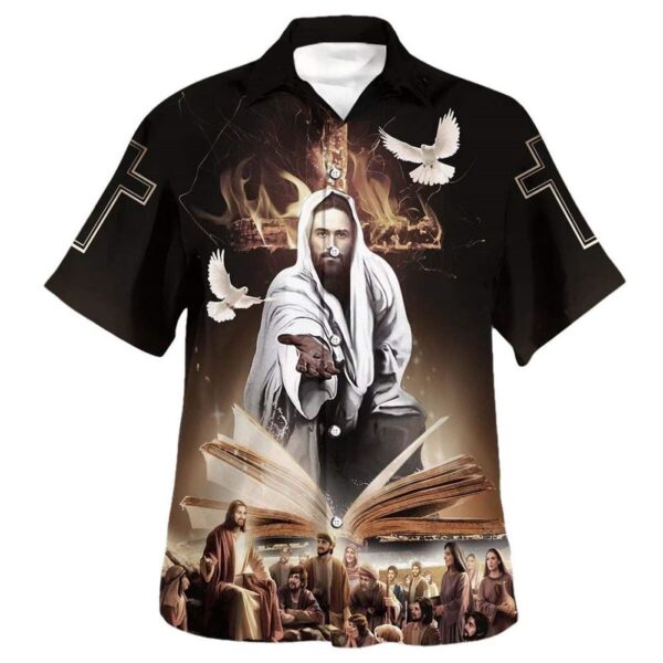 Lion of Judah Jesus Hawaiian Shirt for Men – Christian Gift