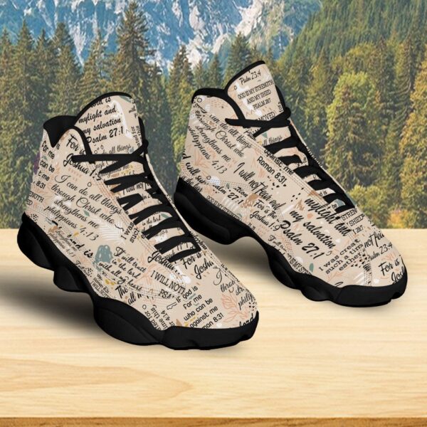 The Lord Will Supply All My Needs Basketball Shoes, God Is My Strength Running Shoes, Jesus Christ Floral Sneaker Mom