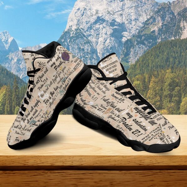 The Lord Will Supply All My Needs Basketball Shoes, God Is My Strength Running Shoes, Jesus Christ Floral Sneaker Mom