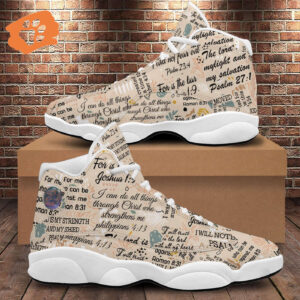 The Lord Will Supply All My Needs Basketball Shoes, God Is My Strength Running Shoes, Jesus Christ Floral Sneaker Mom